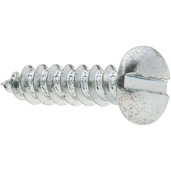 Value Collection - #14 Pan Head Slotted Sheet Metal Screw - Steel, 1" Length Under Head, Grade 2 - Exact Tooling