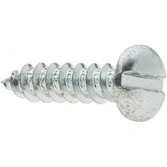Value Collection - #14 Pan Head Slotted Sheet Metal Screw - Steel, 1" Length Under Head, Grade 2 - Exact Tooling