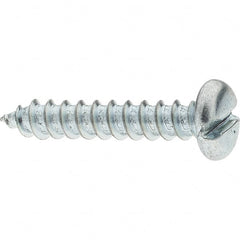 Value Collection - #14 Pan Head Slotted Sheet Metal Screw - Steel, 1-1/4" Length Under Head, Grade 2 - Exact Tooling