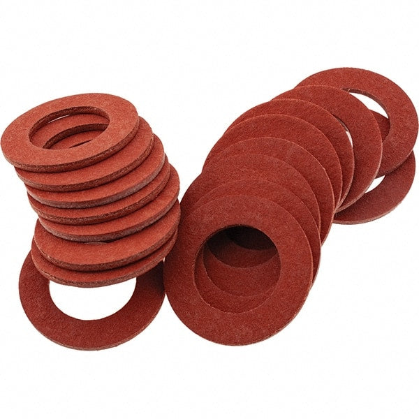 Value Collection - Vulcanized Fibre Standard Flat Washer - 0.5938" ID x 1" OD, 0.062" Thick, Plain Finish - Exact Tooling