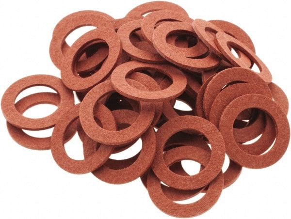 Value Collection - Vulcanized Fibre Standard Flat Washer - 0.312" ID x 1/2" OD, 0.031" Thick, Plain Finish - Exact Tooling
