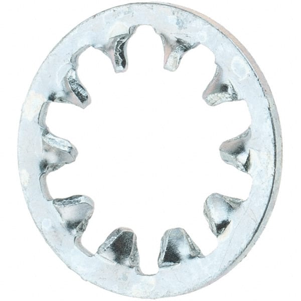 Value Collection - 1/4" Screw, Steel Internal Tooth Lock Washer - Zinc-Plated, Grade 2 - Exact Tooling