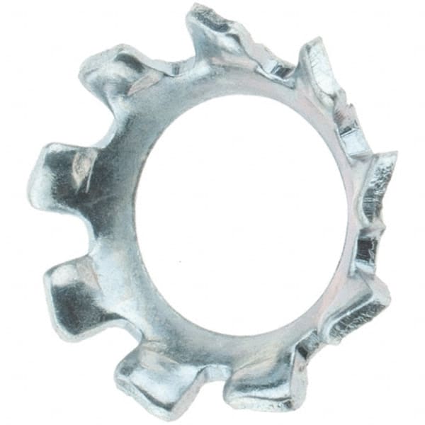 Value Collection - #10 Screw, Steel Countersunk External Tooth Lock Washer - Zinc-Plated, Grade 2 - Exact Tooling