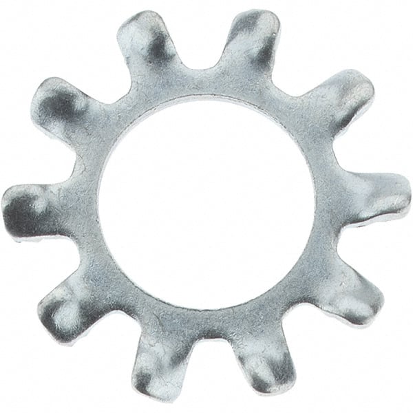 Value Collection - 1/4" Screw, Steel External Tooth Lock Washer - Zinc-Plated, Grade 2 - Exact Tooling