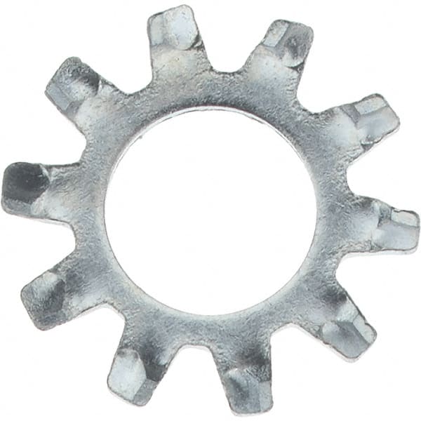 Value Collection - #10 Screw, Steel External Tooth Lock Washer - Zinc-Plated, Grade 2 - Exact Tooling