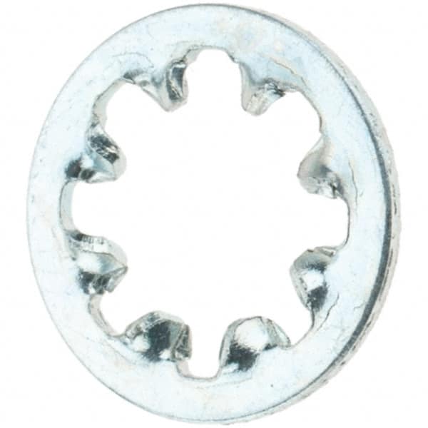 Value Collection - #8 Screw, Steel Internal Tooth Lock Washer - Zinc-Plated, Grade 2 - Exact Tooling