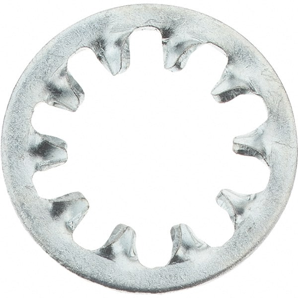 Made in USA - 5/16" Screw, Steel Internal Tooth Lock Washer - Zinc-Plated, Grade 2 - Exact Tooling