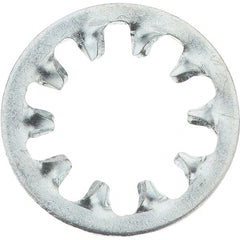 Made in USA - 5/16" Screw, Steel Internal Tooth Lock Washer - Zinc-Plated, Grade 2 - Exact Tooling
