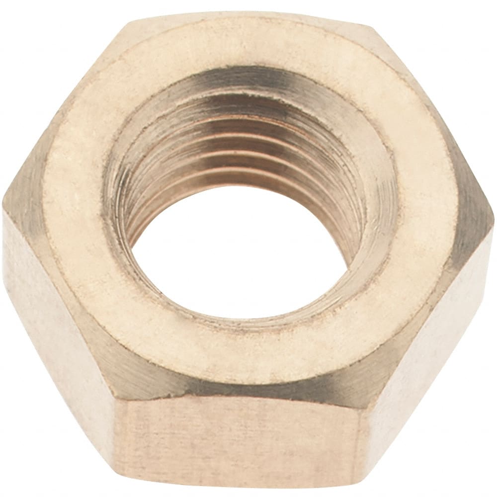 Value Collection - 5/16-24 UNF Brass Right Hand Hex Nut - 1/2" Across Flats, 17/64" High - Exact Tooling