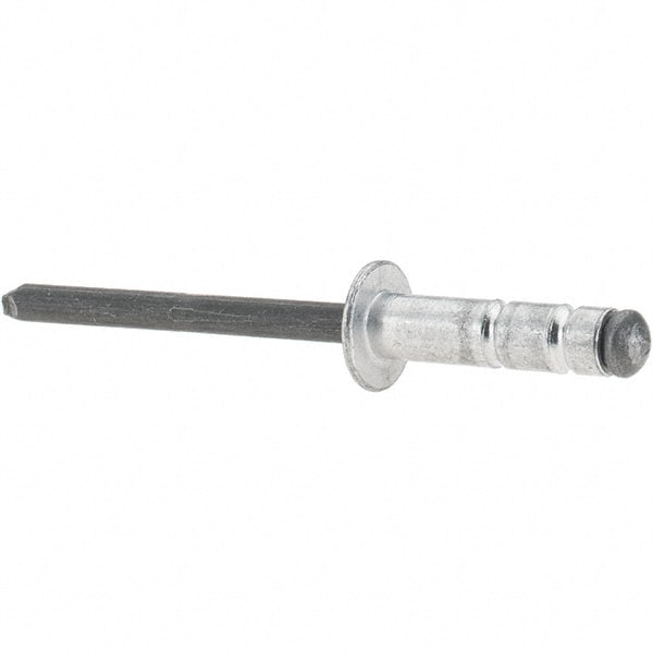 RivetKing - Dome Head Aluminum Open End Blind Rivet - Steel Mandrel, 0.252" to 0.504" Grip, 0.731" Length Under Head, 3/16" Body Diam - Exact Tooling