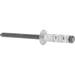 RivetKing - Dome Head Aluminum Open End Blind Rivet - Steel Mandrel, 0.252" to 0.504" Grip, 0.731" Length Under Head, 3/16" Body Diam - Exact Tooling