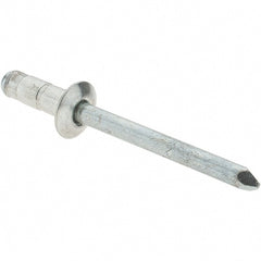 Value Collection - Size 63-64 Dome Head Steel Multi Grip Blind Rivet - Steel Mandrel, 0.156" to 1/4" Grip, 0.386" Head Diam, 0.192" to 0.196" Hole Diam, 1/2" Length Under Head, 3/16" Body Diam - Exact Tooling