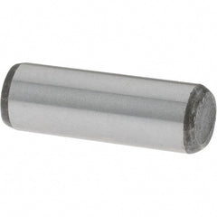 Value Collection - 1/4" Diam x 3/4" Pin Length Grade 8 Alloy Steel Standard Dowel Pin - C 50-58 Hardness, 12,800 Lb Breaking Strength, 1 Beveled & 1 Rounded End - Exact Tooling