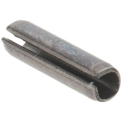 Value Collection - 1/16" Diam x 1/4" Long Slotted Spring Pin - Grade 1070-1090 Alloy Steel, Black Oxide Finish - Exact Tooling