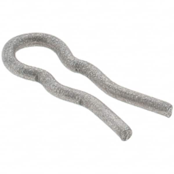 Value Collection - 3/32" Groove, 23/64" Long, Plain Spring Steel Hair Pin Clip - 1/16" Clip Diam, 0.026" Shaft Diam, Grade 2 - Exact Tooling