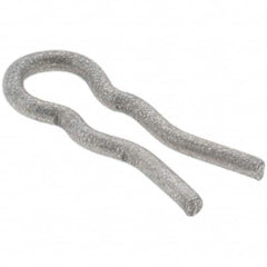 Value Collection - 3/32" Groove, 23/64" Long, Plain Spring Steel Hair Pin Clip - 1/16" Clip Diam, 0.026" Shaft Diam, Grade 2 - Exact Tooling