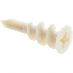Value Collection - 3/8 to 5/8" Thick, Self Drilling Drywall & Hollow Wall Anchor - Nylon, Use with Wallboard - Exact Tooling