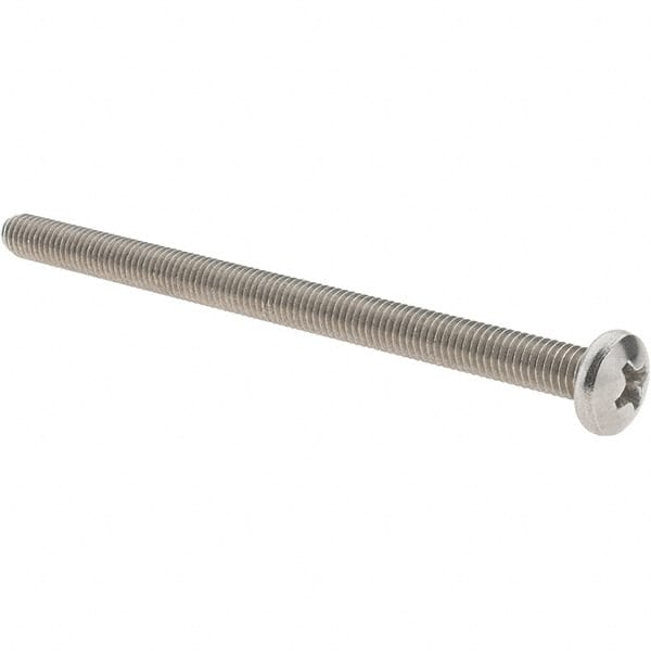 Value Collection - #10-32 UNF, 3" Length Under Head Phillips Drive Machine Screw - Pan Head, Grade 18-8 Stainless Steel, Uncoated, Without Washer - Exact Tooling