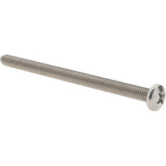 Value Collection - #10-32 UNF, 3" Length Under Head Phillips Drive Machine Screw - Pan Head, Grade 18-8 Stainless Steel, Uncoated, Without Washer - Exact Tooling
