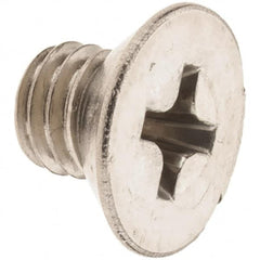 Value Collection - #10-32 UNC, 1/4" OAL Phillips Drive Machine Screw - Oval Head, Grade 18-8 Stainless Steel, Uncoated, Without Washer - Exact Tooling
