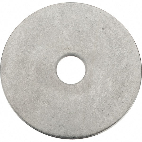 Value Collection - 3/8" Screw, Grade 18-8 Stainless Steel Fender Flat Washer - 25/64" ID x 2" OD - Exact Tooling
