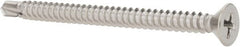Value Collection - #10, Flat Head, Phillips Drive, 2-1/2" OAL, #3 Point, Self Drilling Screw - Grade 410 Stainless Steel - Exact Tooling
