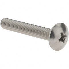 Value Collection - #10-32 UNF, 1-1/4" Length Under Head Phillips Drive Machine Screw - Truss Head, Grade 18-8 Stainless Steel, Uncoated, Without Washer - Exact Tooling
