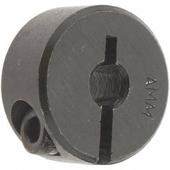 Value Collection - 4mm Bore, Steel, One Piece Clamp Collar - 11/16" Outside Diam - Exact Tooling