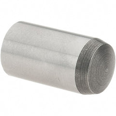 Value Collection - 8mm Diam x 16mm Pin Length Grade 8 Alloy Steel Precision Dowel Pin - Bright Finish, 1 Rounded End - Exact Tooling