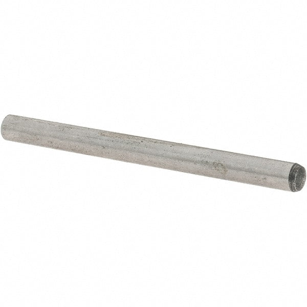 Value Collection - 4mm Diam x 50mm Pin Length Grade 8 Steel Precision Dowel Pin - Bright Finish, 1 Rounded End - Exact Tooling