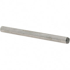 Value Collection - 4mm Diam x 50mm Pin Length Grade 8 Steel Precision Dowel Pin - Bright Finish, 1 Rounded End - Exact Tooling