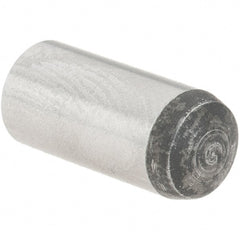 Value Collection - 6mm Diam x 14mm Pin Length Grade 8 Alloy Steel Precision Dowel Pin - Bright Finish, 1 Rounded End - Exact Tooling