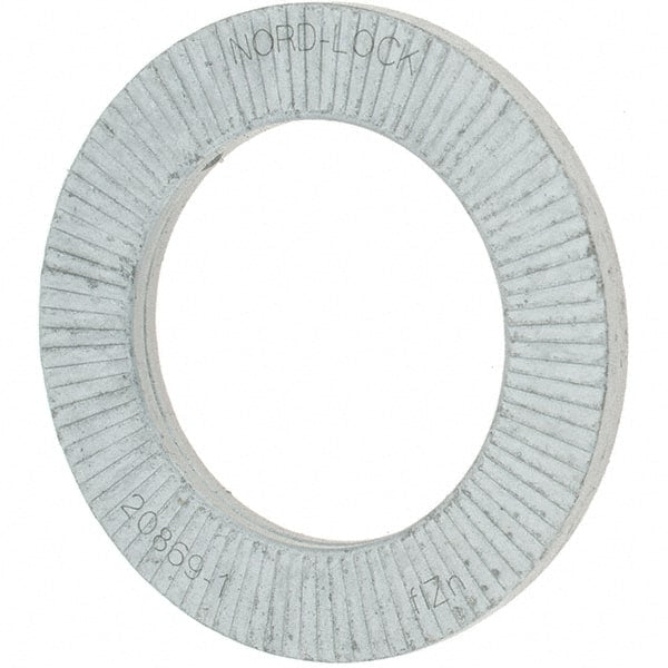 Value Collection - 1.5354" OD, Zinc Flake, Wedge Lock Washer - Grade 2, 0.9882 to 1.0039" ID - Exact Tooling
