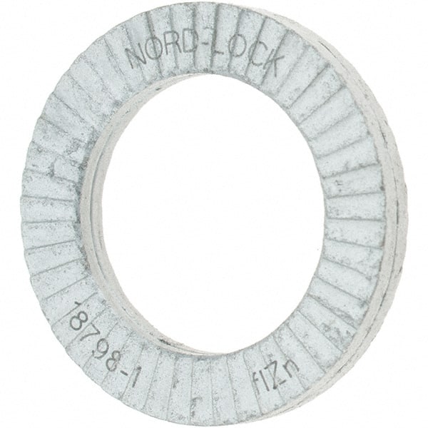 Value Collection - 0.7677" OD, Zinc Flake, Wedge Lock Washer - Grade 2, 0.5039 to 0.5197" ID - Exact Tooling