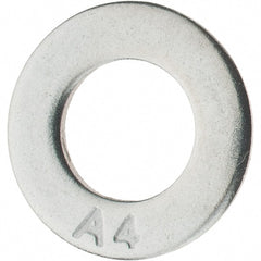 Value Collection - M8 Screw, Grade 316 Stainless Steel Standard Flat Washer - 8.4mm ID x 16mm OD, Plain Finish - Exact Tooling