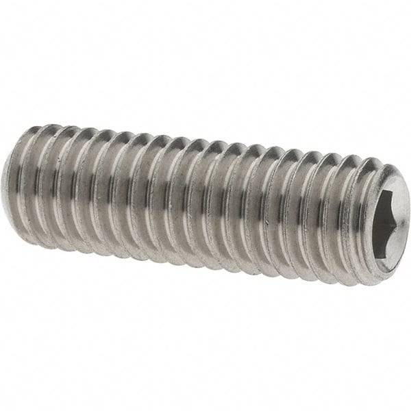 Value Collection - M8x1.25 Metric Coarse, 25mm OAL, Cup Point Set Screw - Grade 18-8 & Austenitic A2 Stainless Steel, 4mm Key - Exact Tooling