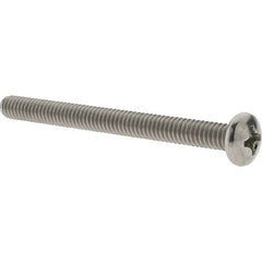 Value Collection - 1/4-20 UNC, 3" Length Under Head Phillips Drive Machine Screw - Pan Head, Grade 18-8 Stainless Steel, Uncoated, Without Washer - Exact Tooling