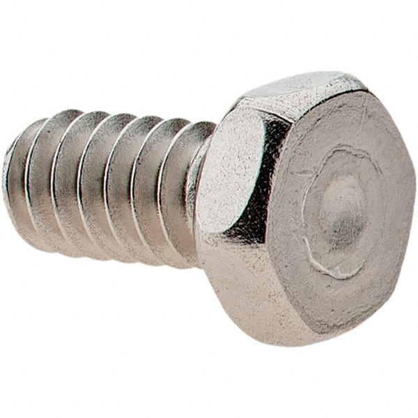 Value Collection - #10-24 UNC, 3/8" Length Under Head Hex Drive Machine Screw - Hex Head, Grade 18-8 Stainless Steel, Uncoated, Without Washer - Exact Tooling