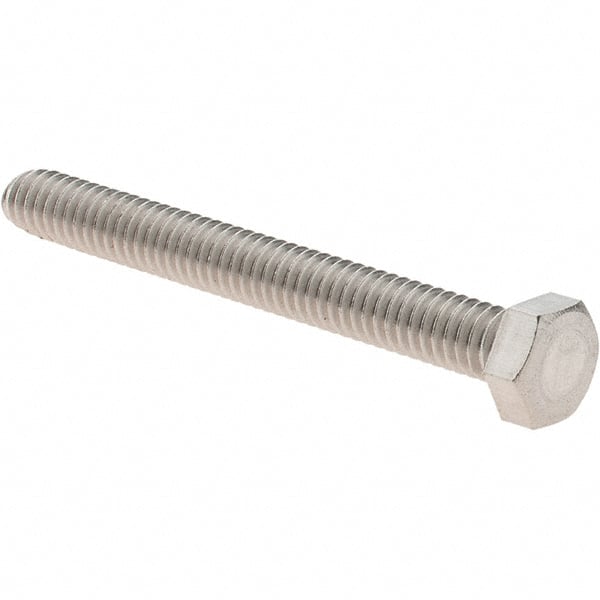 Value Collection - #8-32 UNC, 1-1/2" Length Under Head Hex Drive Machine Screw - Hex Head, Grade 18-8 Stainless Steel, Uncoated, Without Washer - Exact Tooling