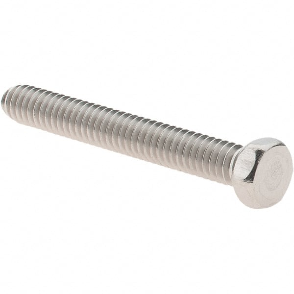 Value Collection - #8-32 UNC, 1-1/4" Length Under Head Hex Drive Machine Screw - Hex Head, Grade 18-8 Stainless Steel, Uncoated, Without Washer - Exact Tooling