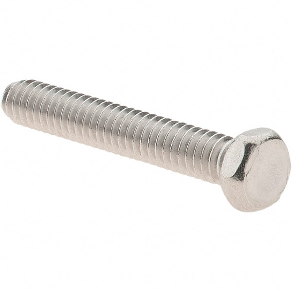 Value Collection - #8-32 UNC, 1" Length Under Head Hex Drive Machine Screw - Hex Head, Grade 18-8 Stainless Steel, Uncoated, Without Washer - Exact Tooling