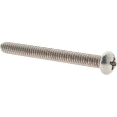 Value Collection - #10-24 UNC, 2" Length Under Head Phillips Drive Machine Screw - Round Head, Grade 18-8 Stainless Steel, Uncoated, Without Washer - Exact Tooling