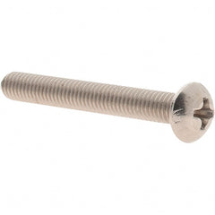 Value Collection - #10-32 UNF, 1-1/2" Length Under Head Phillips Drive Machine Screw - Round Head, Grade 18-8 Stainless Steel, Uncoated, Without Washer - Exact Tooling