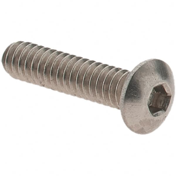 Value Collection - #2-56 UNC Hex Socket Drive, Button Screw - Grade 18.8 Stainless Steel, Fully Threaded, 3/8" Length Under Head - Exact Tooling