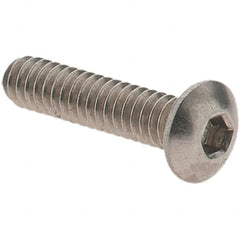 Value Collection - #2-56 UNC Hex Socket Drive, Button Screw - Grade 18.8 Stainless Steel, Fully Threaded, 3/8" Length Under Head - Exact Tooling