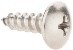 Value Collection - #10 Truss Head Phillips Sheet Metal Screw - Stainless Steel, 5/8" Length Under Head, Grade 18-8 - Exact Tooling