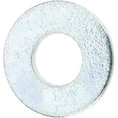 Value Collection - #10 Screw, Steel SAE Flat Washer - 7/32" ID x 1/2" OD, 3/64" Thick, Zinc-Plated Finish - Exact Tooling