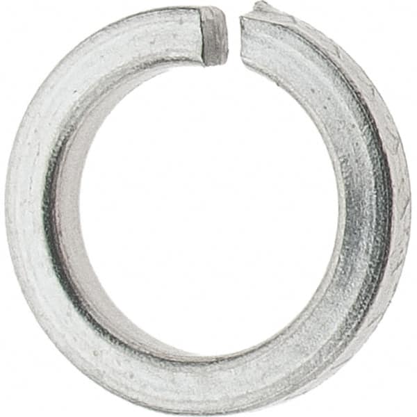 Value Collection - #6, 0.03" Thick High Collar Split Lock Washer - 18-8 Steel, Uncoated, 0.141" Min ID, 0.148" Max ID, 0.216" Max OD - Exact Tooling