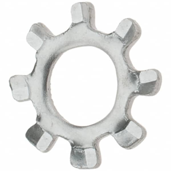 Value Collection - #4 Screw, 0.123" ID, Stainless Steel External Tooth Lock Washer - 0.26" OD, Grade 410 - Exact Tooling