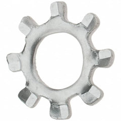 Value Collection - #4 Screw, 0.123" ID, Stainless Steel External Tooth Lock Washer - 0.26" OD, Grade 410 - Exact Tooling